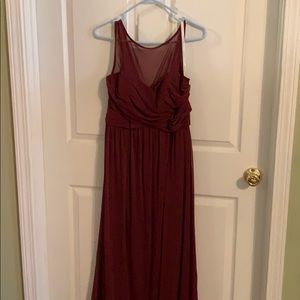 David’s Bridal Illusion Bridesmaid Dress
